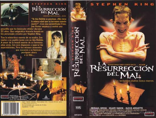 Cine: VHS\. La Resurrecci&oacute;n Del Mal (Aka.Sometimes They Come Back...Again) Dir.Adam Grossman. STEPHEN KING