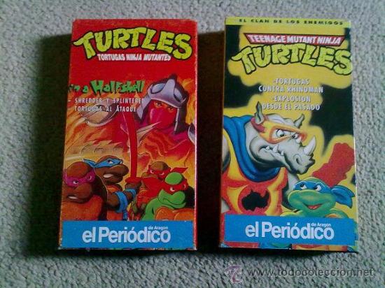 Cine: TORTUGAS NINJA 2 cintas vhs con episodios