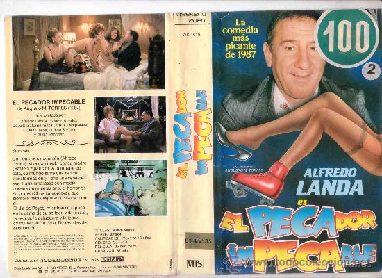 Cin&eacute;ma: EL PECADOR IMPECABLE-vhs COVER RECORTADA