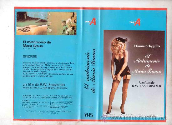 Cinema: VHS/ EL MATRIMONIO DE MARIA BRAUN / RAREZA
