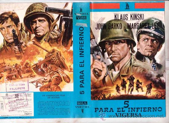 Cin&eacute;ma: 5 PARA EL INFIERNO / PRECIOSA EDICION VIGERSA / VHS