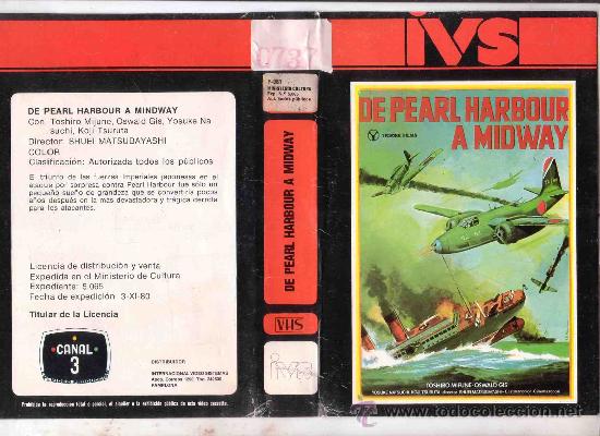 Cin&eacute;ma: VHS DE PEARL HARBOUR A MIDWAY - BELICA - SHUEI MATSUBAYASHI
