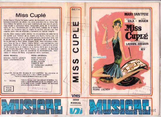 Cin&eacute;ma: MISS CUPL&Eacute; / MARY SANTPERE / 1 EDICION VHS