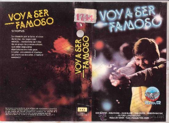 Cin&eacute;ma: VOY A SER FAMOSO - DICK SARGENT - ROSLYN KIND / VHS 1 EDICION RETOUR