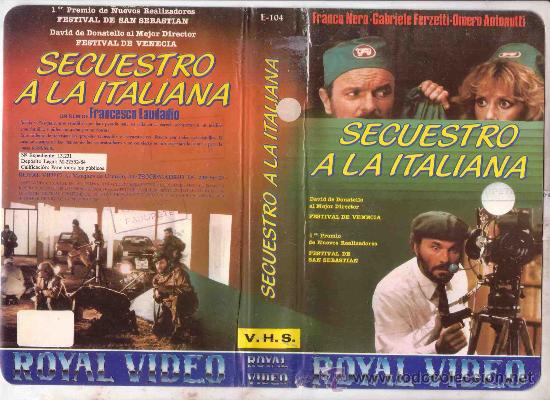 Cin&eacute;ma: SECUESTRO A LA ITALIANA/VHS