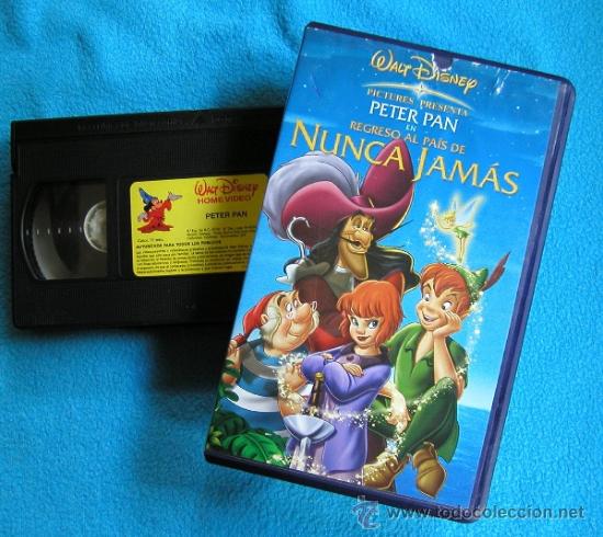Cine: CINTA VHS ORIGINAL INFANTIL PETER PAN REGRESO AL PA&Iacute;S DE NUNCA JAM&Aacute;S WALT DISNEY CAJA AZUL