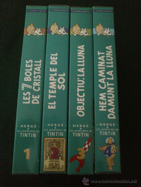Cine: Lote de 4 vhs de tintin editado por la vanguardia