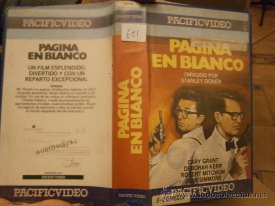 Cinema: PAGINA EN BLANCO.VHS