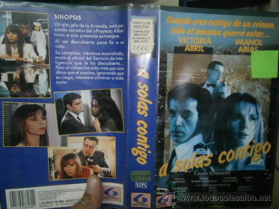Cine: A SOLAS CON TIGO /ESPA&Ntilde;OL -VHS - Foto 1