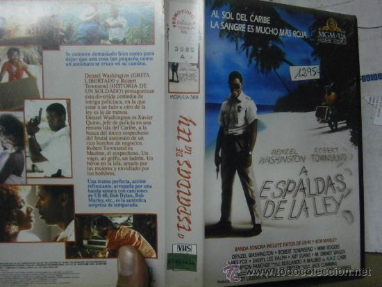 Cinema: A ESPLALDAS DE LA LEY-VHS-venta minima 10 euros--vhs