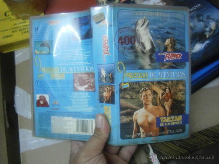 Kino: 2 PELICULAS DE VENTURAS -MI AMIGO FLIPER Y TARZAN DE LOS MONOS -VHS