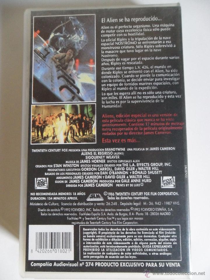 Cine: ALIENS EL REGRESO VERSI&Oacute;N EXTENDIDA . JAMES CAMERON - Foto 2