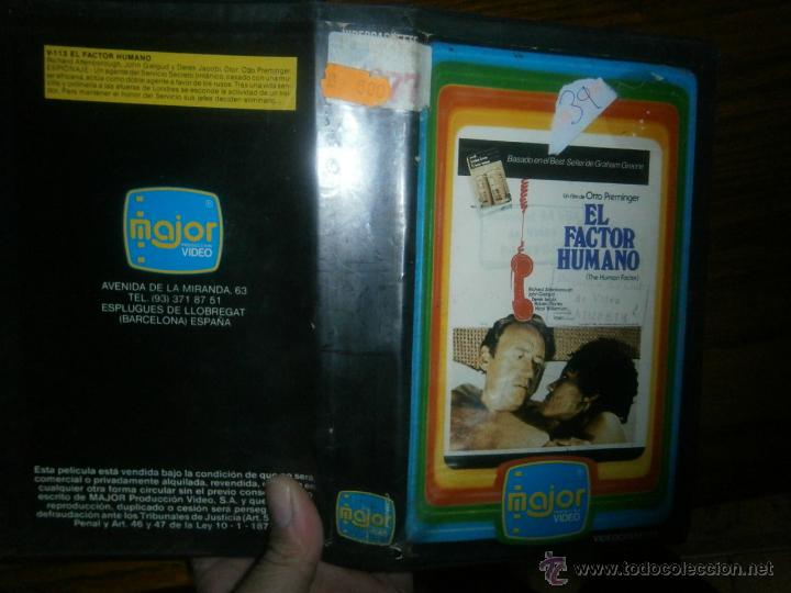 Cine: EL FACTOR hUMANO -VHS - Foto 1
