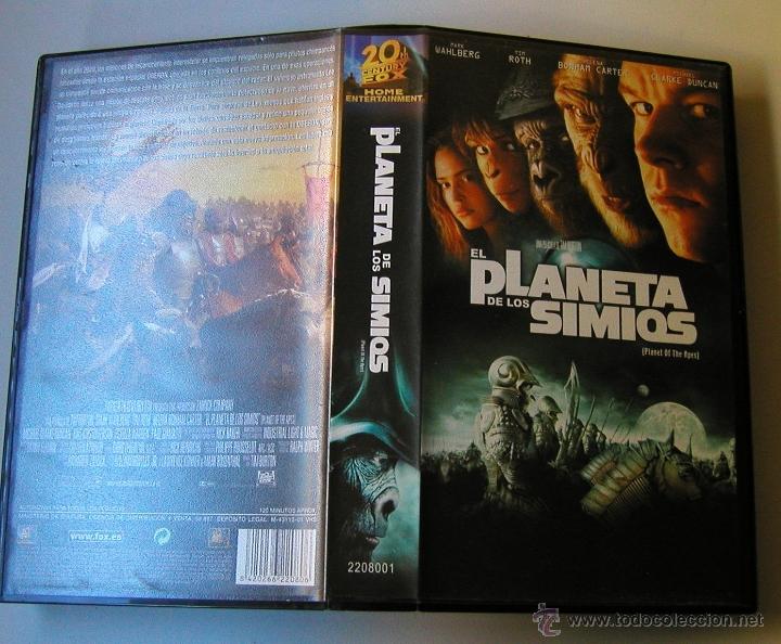 Cine: CINTA VHS ORIGINAL EL PLANETA DE LOS SIMIOS VERSI&Oacute;N A&Ntilde;O 2000 - Foto 2