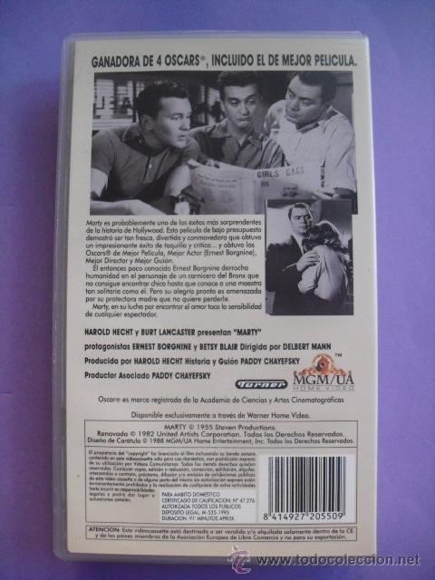 Cine: MARTY. DELBERT MANN, 1955. VHS. - Foto 2