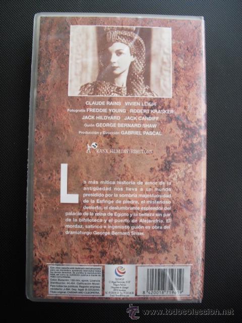 Cine: C&Eacute;SAR Y CLEOPATRA. GABRIEL PASCAL, 1945. VHS. - Foto 2