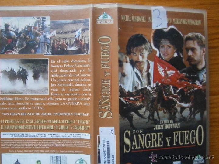 Cine: CON SANGRE Y FUEGO-VHS(COMPRA MINIMA 6 EURO--)