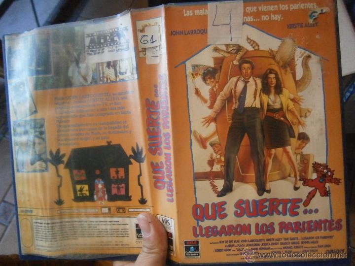 Cinema: QUE SUERTE LLEGARON LOS PARIENTES..-VHS(COMPRA MINIMA EURO--)