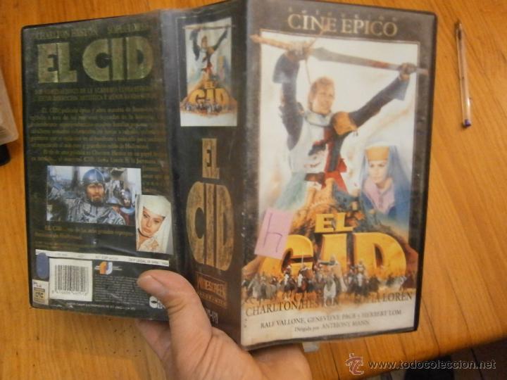 Cine: EL CID-VHS(COMPRA MINIMA EURO--)(TAPADERA DOBLE)