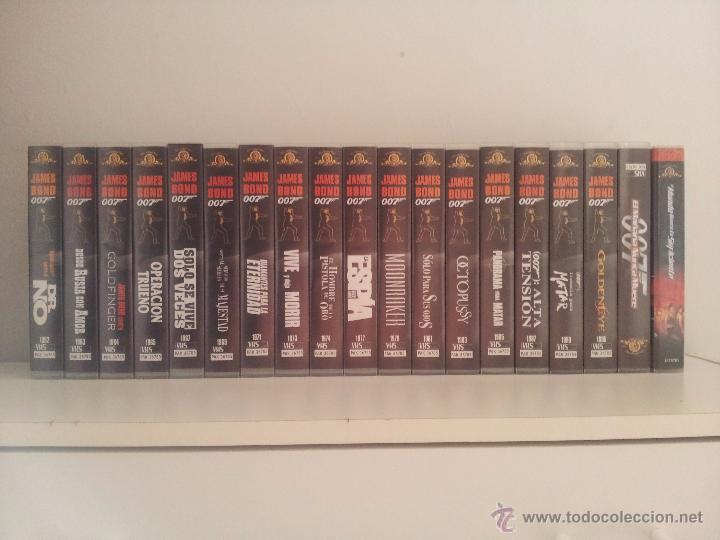 Cine: COLECCI&Oacute;N COMPLETA 19 PEL&Iacute;CULAS DE JAMES BOND 007 (VHS)