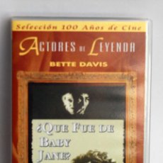 Cine: QUE FUE DE BABY JANE DE BETTE DAVIS JOAN CRAWFORD DE ROBERT ALDRICH EN VHS ¿QUE FUE DE BABY JANE?. Lote 52281182