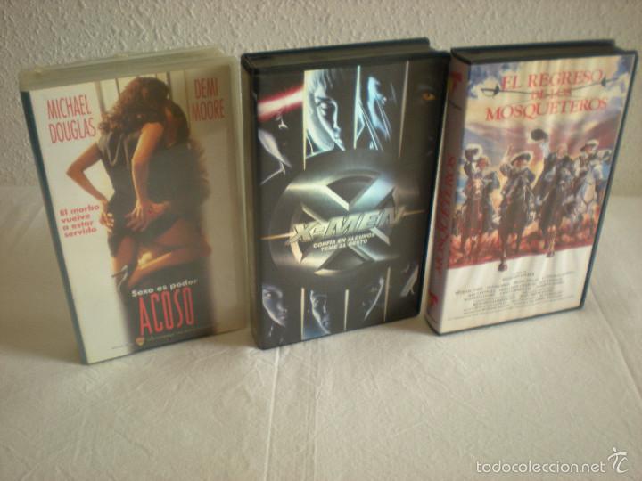 Cin&eacute;ma: Lote 3 VHS # Acoso + X-Men + El Regreso de los Mosqueteros
