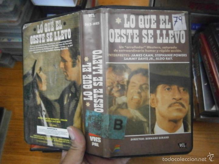 Kino: LO QUE EL OESTE SE LLEVO-VHS(COMPRA MINIMA 10 EURO--)