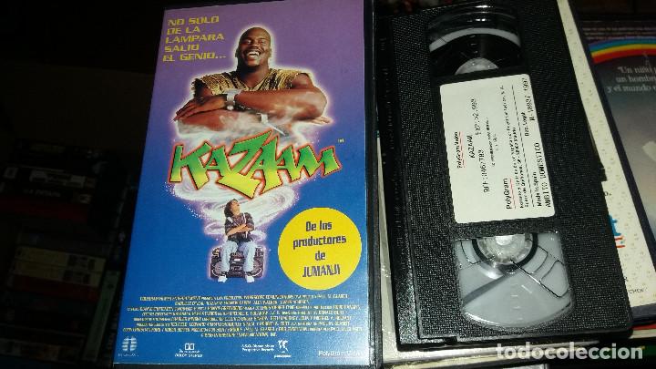 Cine: KAZAAM - PEL&Iacute;CULA INFANTIL - GENIO DE LA L&Aacute;MPARA Y NI&Ntilde;O - SHAQUILLE O'NEAL - ONEAL - VHS