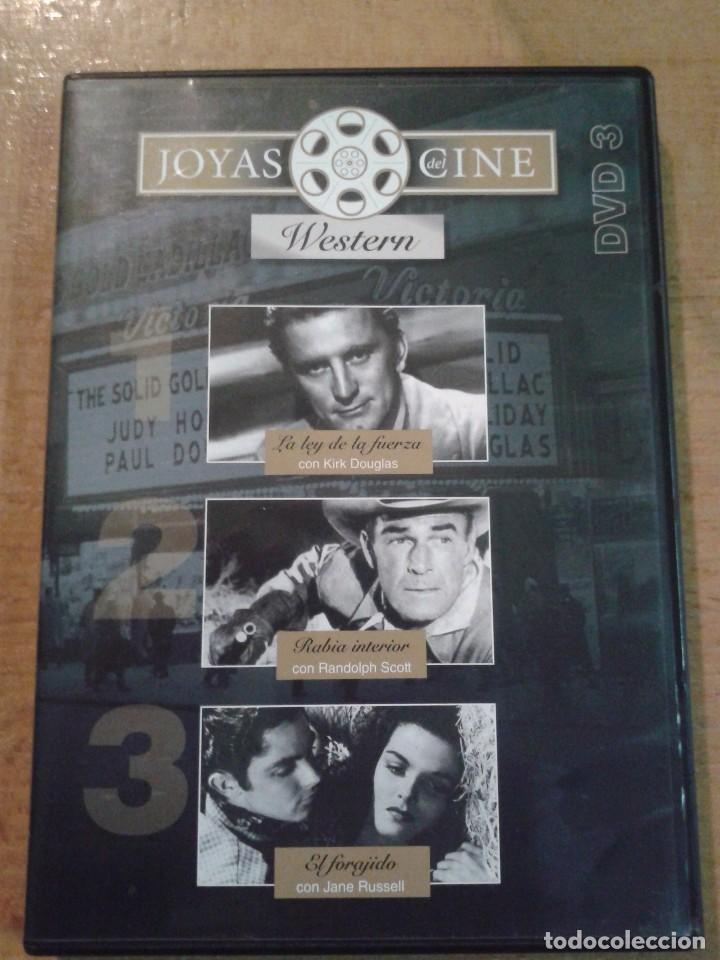 Cine: LA LEY DE LA FUERZA / RABIA INTERIOR / EL FORAJIDO -- WESTERN -- 3 X 1 -- DVD --