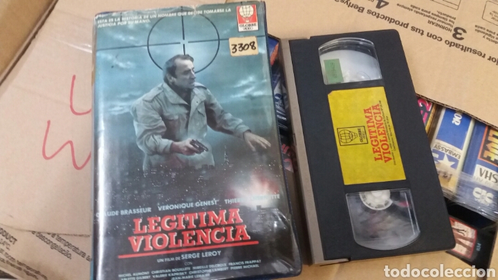 Cine: legitima violencia- vhs- CLAUDE BRASSEUR / VERONIQUE GENEST