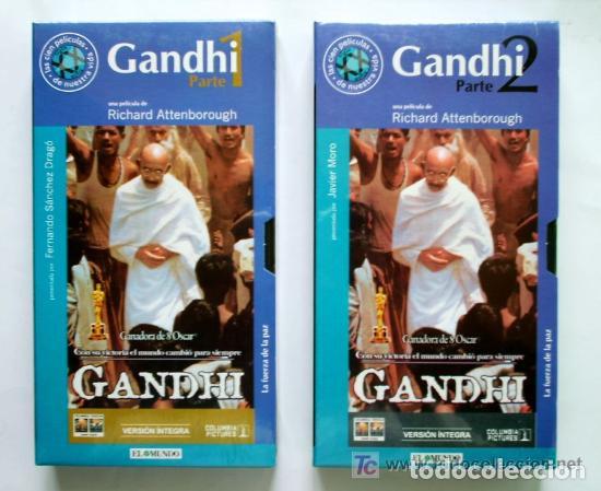 Cine: 2 PELICULAS VHS GANDHI EN DOS PARTES VERSION INTEGRA~~~~PRECINTADAS NUEVAS~~~~