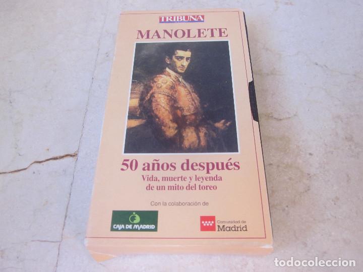 Cine: MANOLETE 50 A&Ntilde;OS DESPUES - VIDA, MUERTE Y LEYENDA DE UN MITO DEL TOREO - VHS DE LA REVISTA TRIBUNA