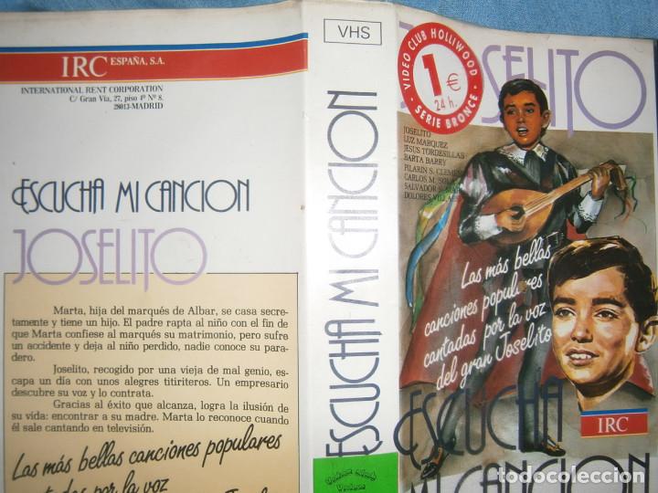 Cine: ESCUCHA MI CANCION JOSELITO (PELICULA-VHS..COMPRA MINIMA 10&euro;)