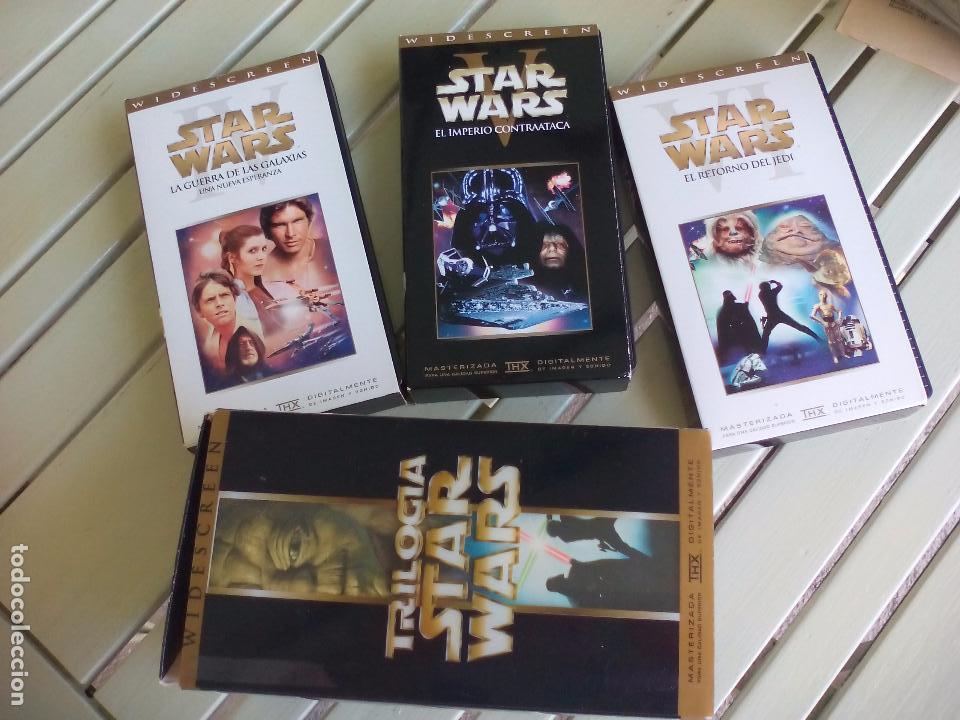 Cine: Trilog&iacute;a Star wars, La guerra de las galaxias, el imperio contraataca,el retorno del Jedi. VHS.
