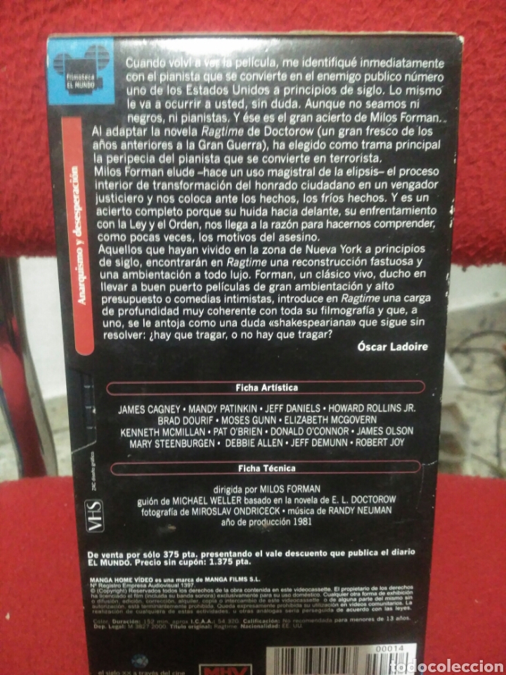 Cine: Pelicula VHS, Ragtime - Foto 2