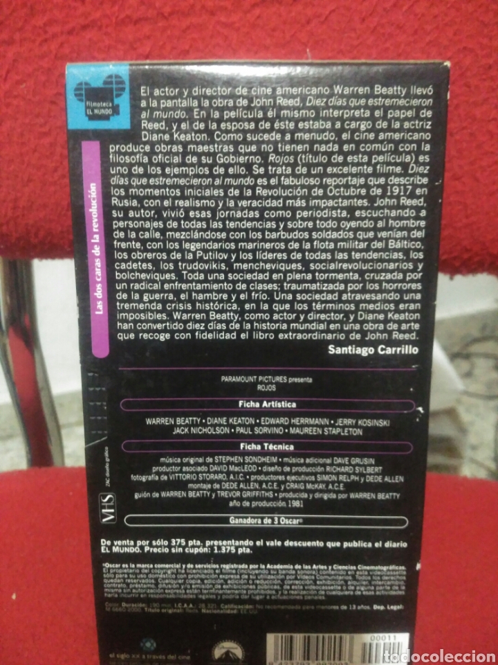 Cine: Pelicula VHS, Rojos - Foto 2