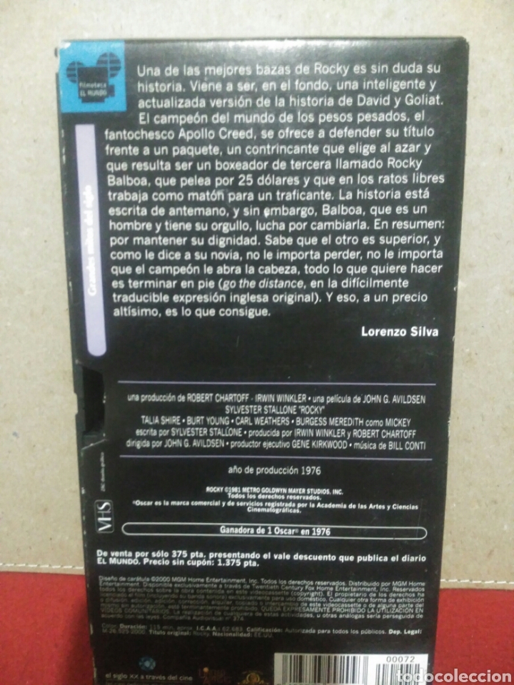 Cine: Pel&iacute;cula VHS, Rocky - Foto 2