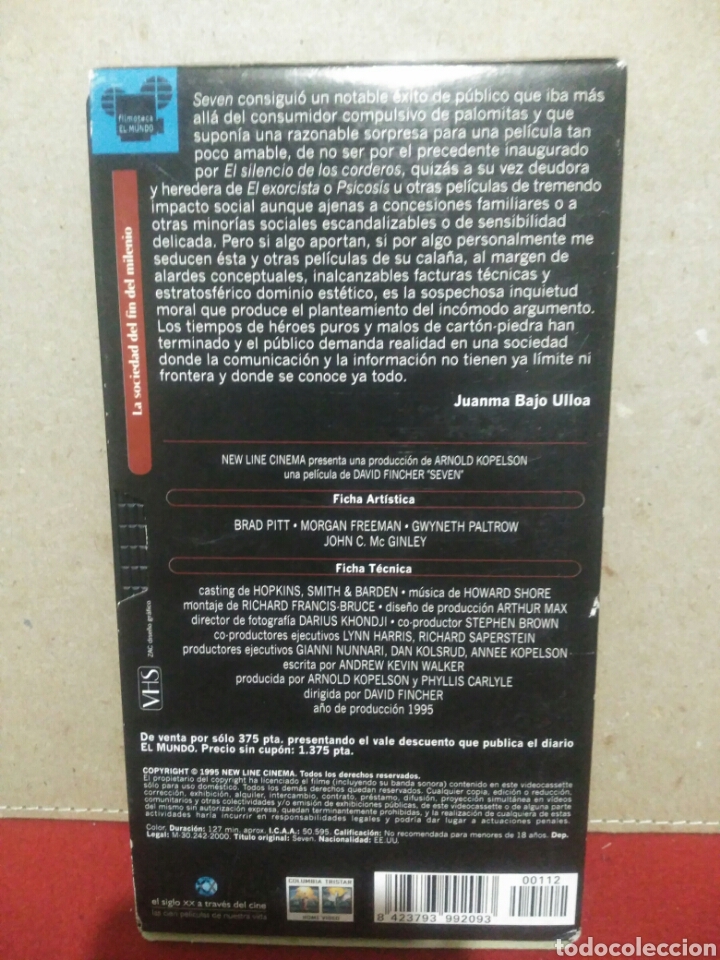 Cine: Pel&iacute;cula VHS, Seven - Foto 2