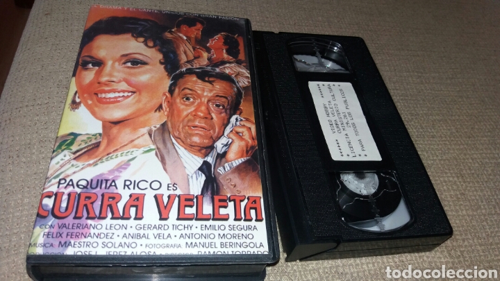 Cine: Curra veleta- vhs- paquita rico- unica en tc