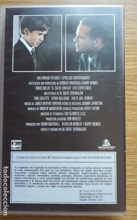 Cine: VHS EL Sexto Sentido, Bruce Willis - Foto 3