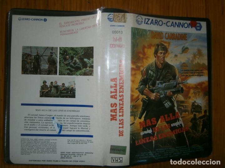 Cine: MAS ALLA DE LA LINEAS ENEMIGAS-(PELICULA-VHS..LA COMPRA MINIMA SON 10 EUR---)