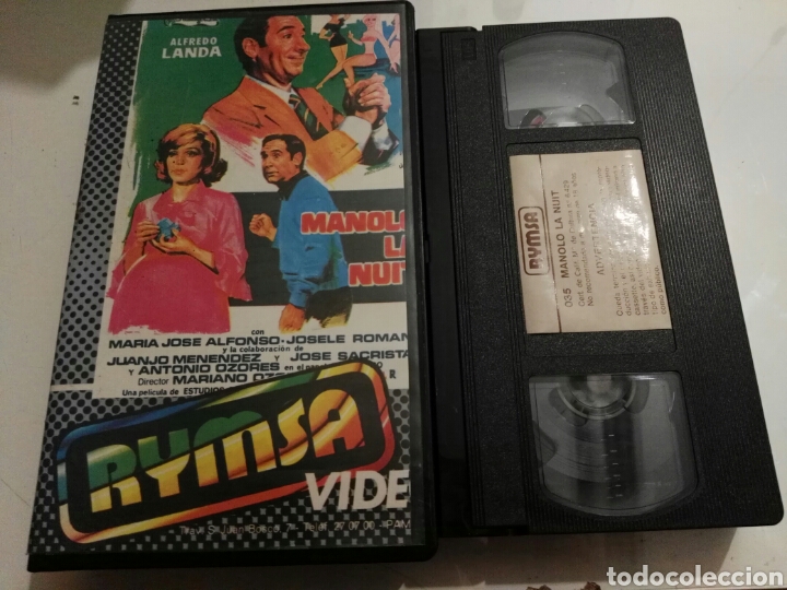 Cinema: VHS- Manolo la nuit- Alfredo Landa Jose Sacristan- Rymsa Videos