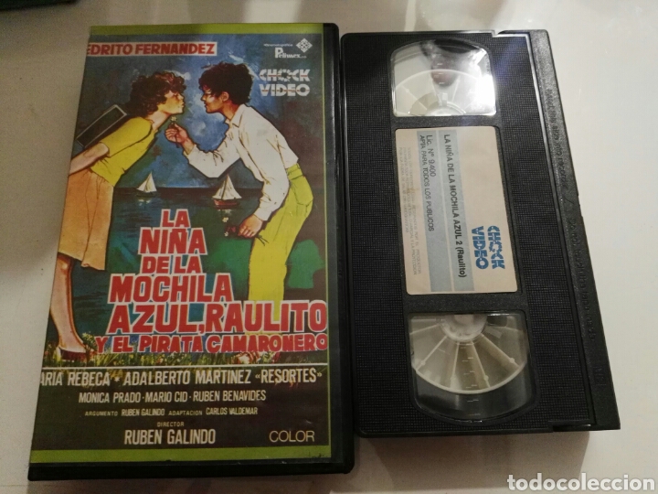 Cinema: VHS- La ni&ntilde;a de la mochila azul, Raulito y el pirata camaronero- Ruben Galindo