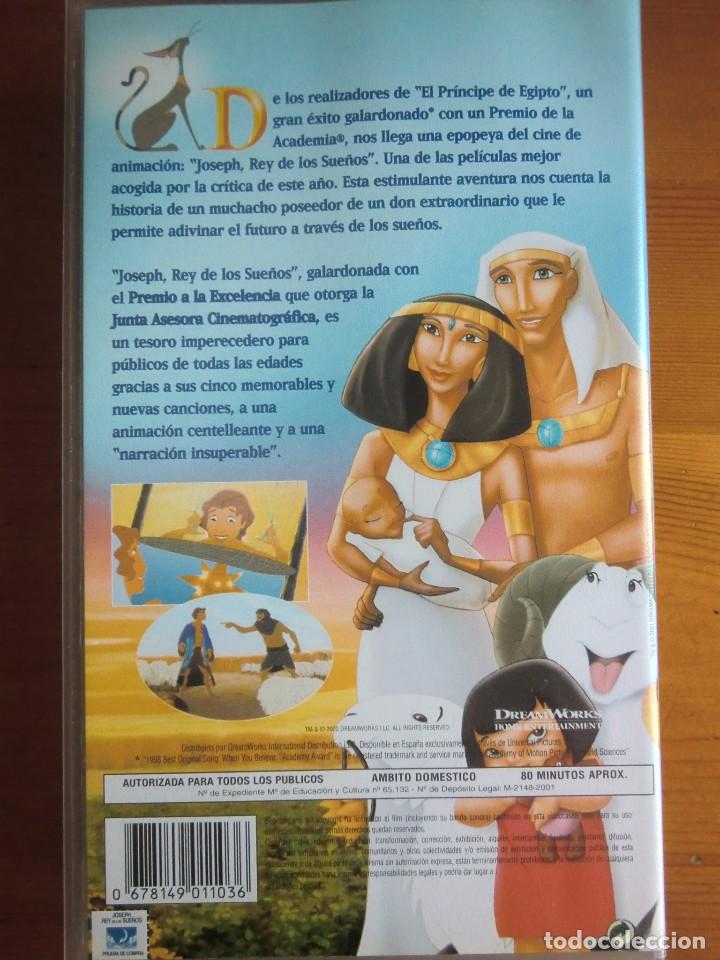 Cine: VHS JOSEPH, REY DE LOS SUE&Ntilde;OS (2000) de Rob La Duca y Robert C. Ram&iacute;rez. Como nueva - Foto 2