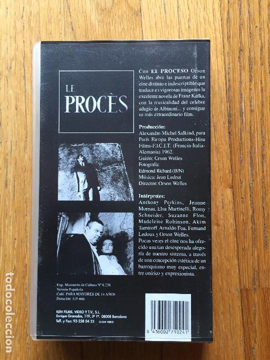 Cine: EL PROCESO Anthony Perkins VHS - Foto 3