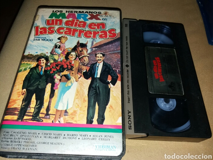 Cine: Un dia en las carreras- vhs- los hermanos marx- 1 edicion unica