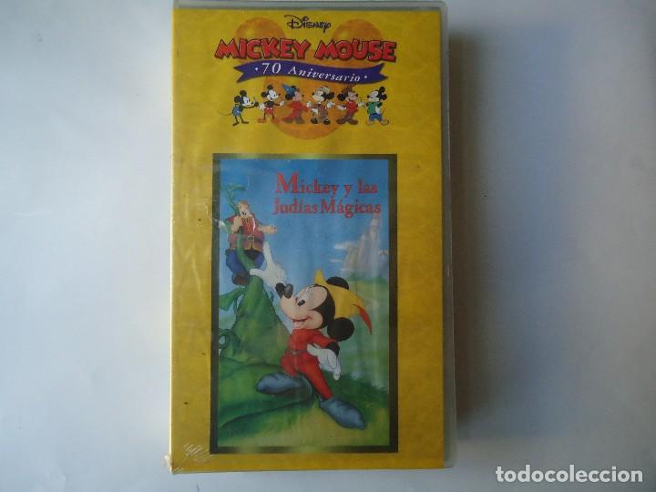 Cine: PEL&Iacute;CULA WALT DISNEY. VHS. MICKEY Y LAS JUD&Iacute;AS M&Aacute;GICAS, CL&Aacute;SICO N&ordm;9-70 ANIVERSARIO.NUEVA PRECINTADA.