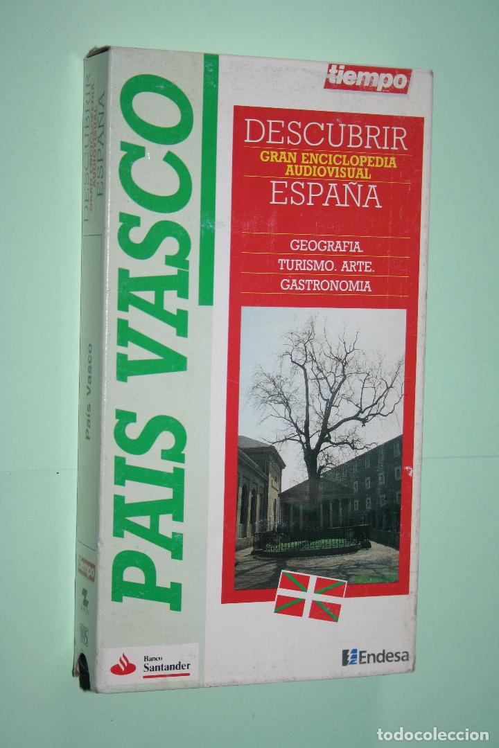 Cine: PAIS VASCO *** VHS CINE DOCUMENTAL *** Colecci&oacute;n DESCUBRIR ESPA&Ntilde;A *** Car&aacute;tula de cart&oacute;n a color