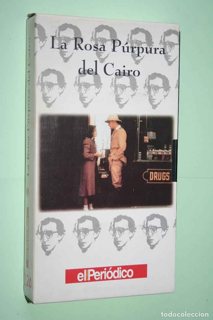 Cinema: LA ROSA P&Uacute;RPURA DEL CAIRO *** CINE VHS *** Car&aacute;tula de cart&oacute;n a color