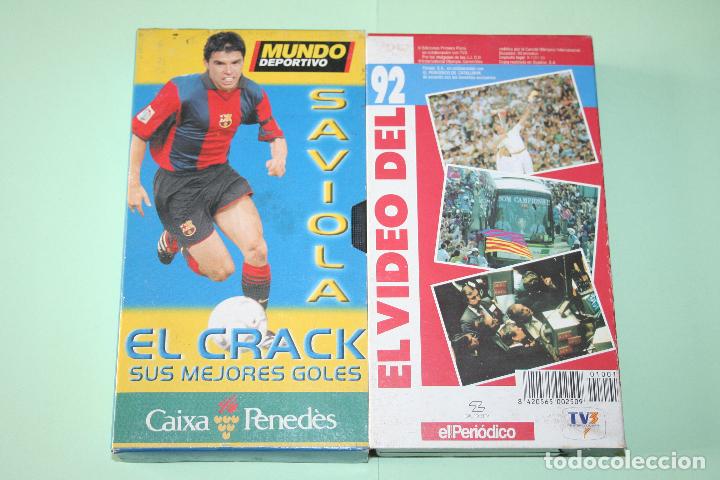 Cine: SAVIOLA (JUGADOR FC BARCELONA)  + OLIMPIADAS BARCELONA *** LOTE 2 VHS DEPORTES *** Funda cart&oacute;n